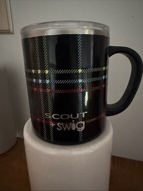 Scout Swig Black Plaid Insulated Travel Mug